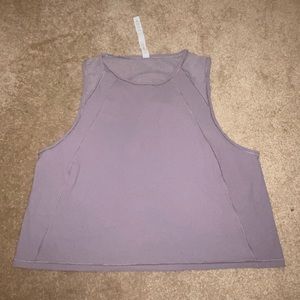 Lululemon cropped lavender tank top